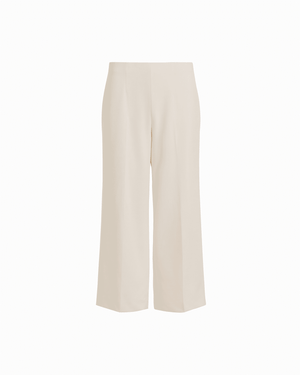 Anne Klein WHITE DOVE Straight Leg Ankle Pull-On Pant with Hollywood Waist