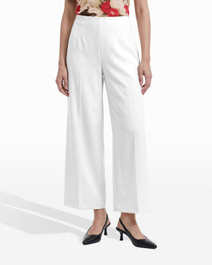 Anne Klein Straight Leg Ankle Pull-On Pant with Hollywood Waist
