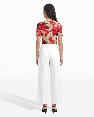 Anne Klein Straight Leg Ankle Pull-On Pant with Hollywood Waist