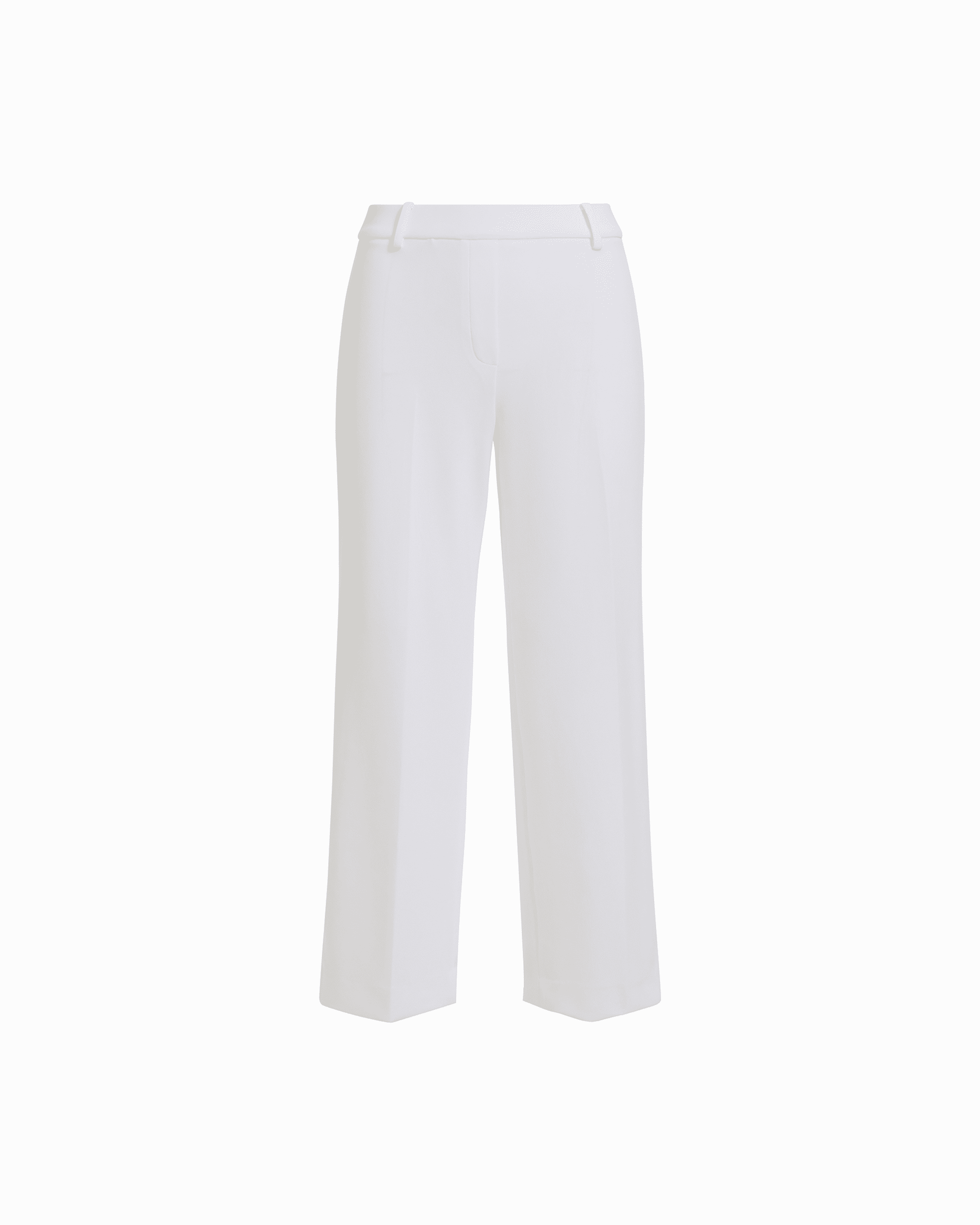 Anne Klein Petite High-Rise Wide-Leg Crop Pants - White DOVE