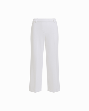 Anne Klein Petite High Rise Pull-On Wide Leg Cropped Lined Pants
