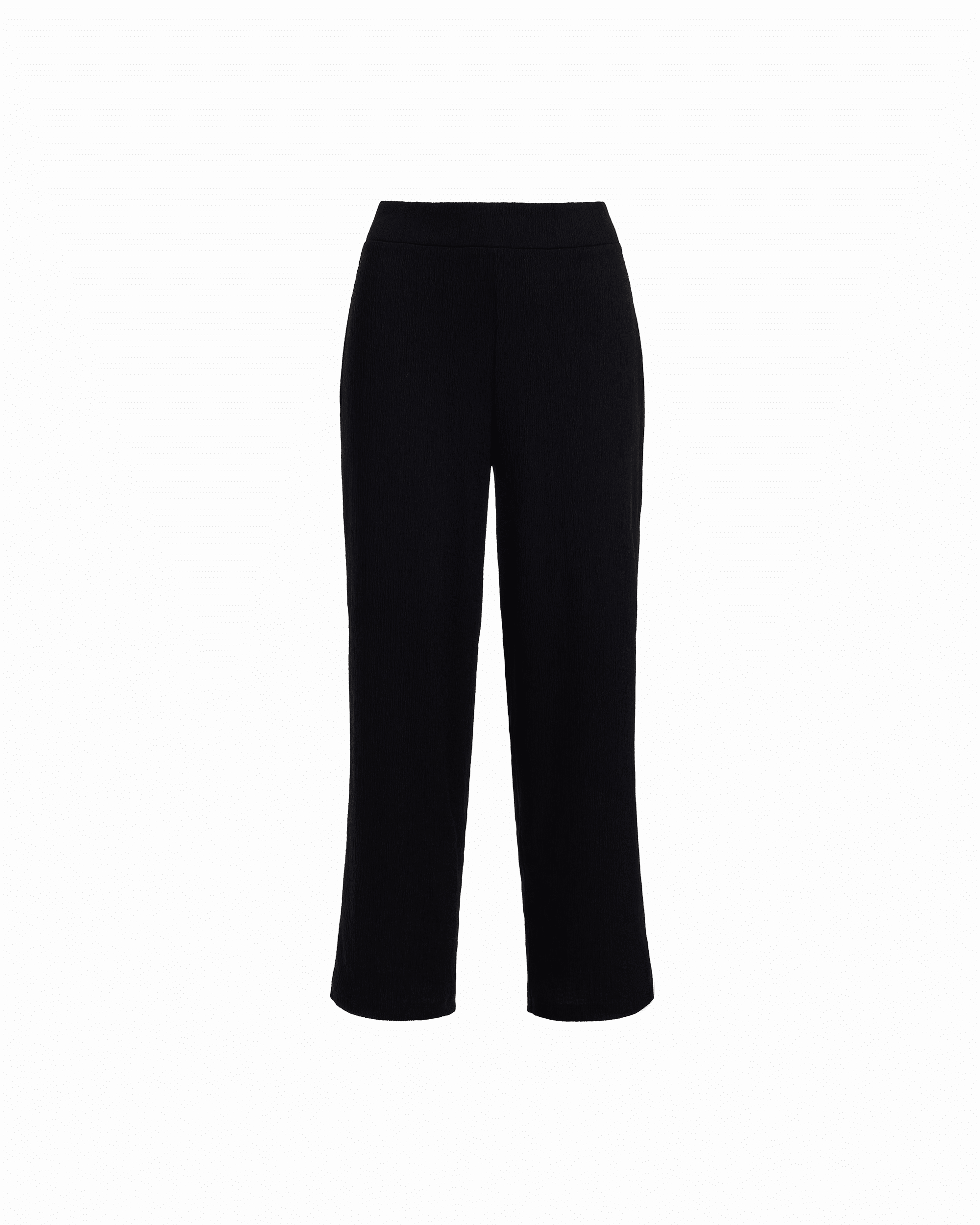 Anne Klein ANNE BLACK Plus Size Wide Leg Crop Pull-On Pants with Wide Waistband