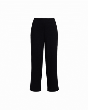 Anne Klein ANNE BLACK Plus Size Wide Leg Crop Pull-On Pants with Wide Waistband