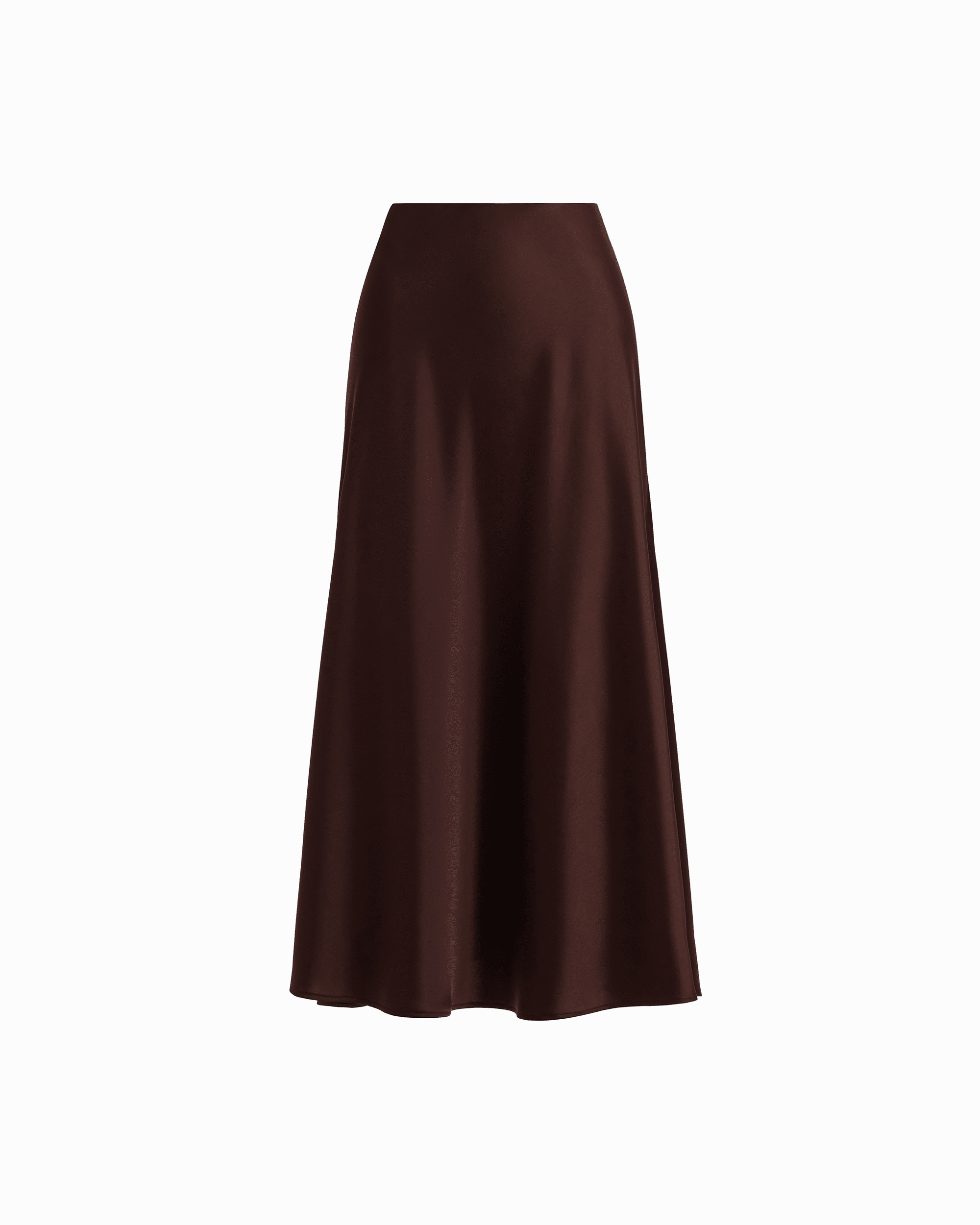 Anne Klein DARK CHOCOLATE Bias Cut Flared Pull-On Skirt