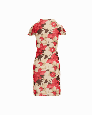 Plus Size Flutter Sleeve Wrap Dress