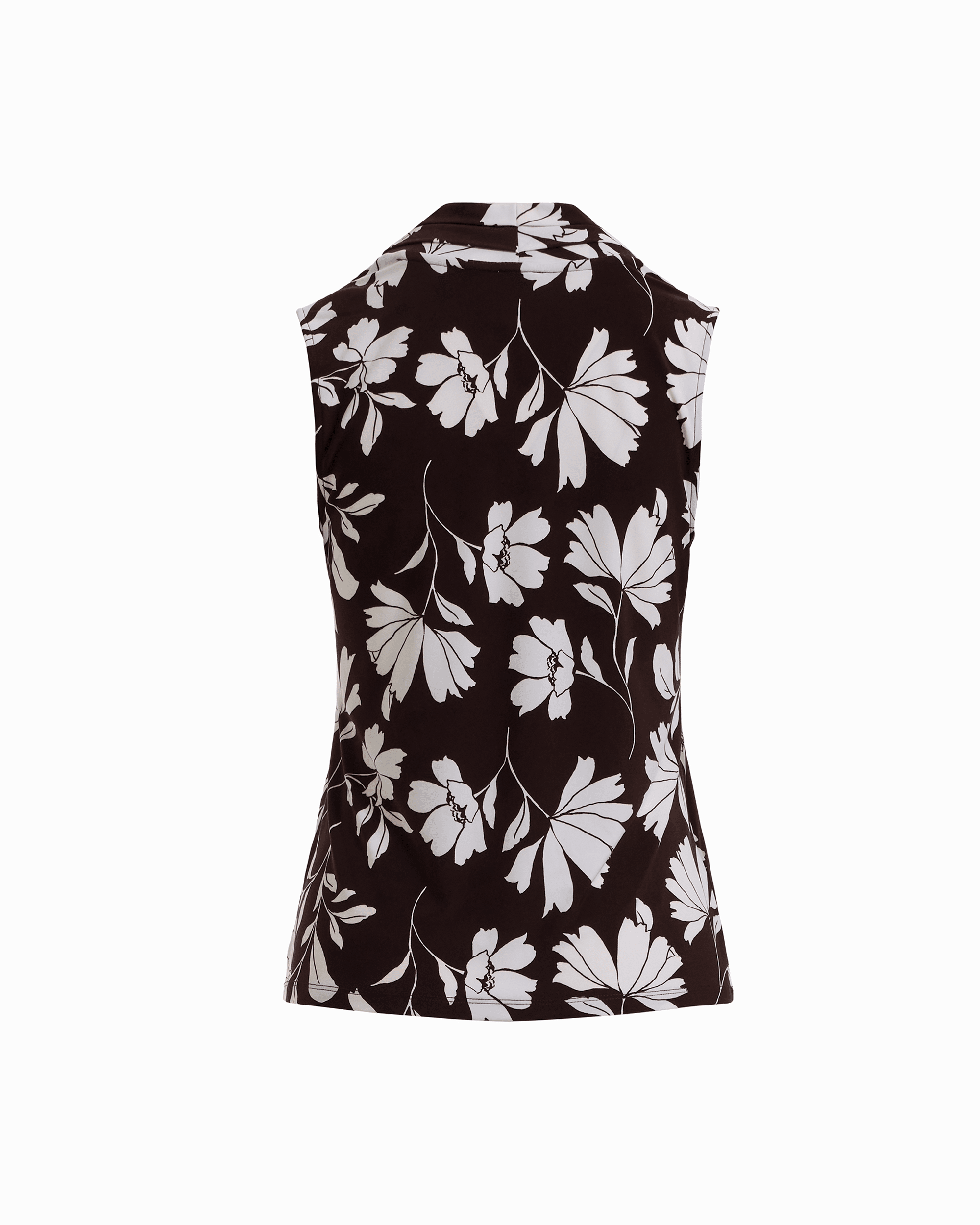 Anne Klein Triple Pleat Sleeveless V-Neck Blouse