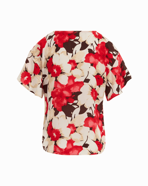 Anne Klein Flutter Sleeve Bateau Neck Blouse