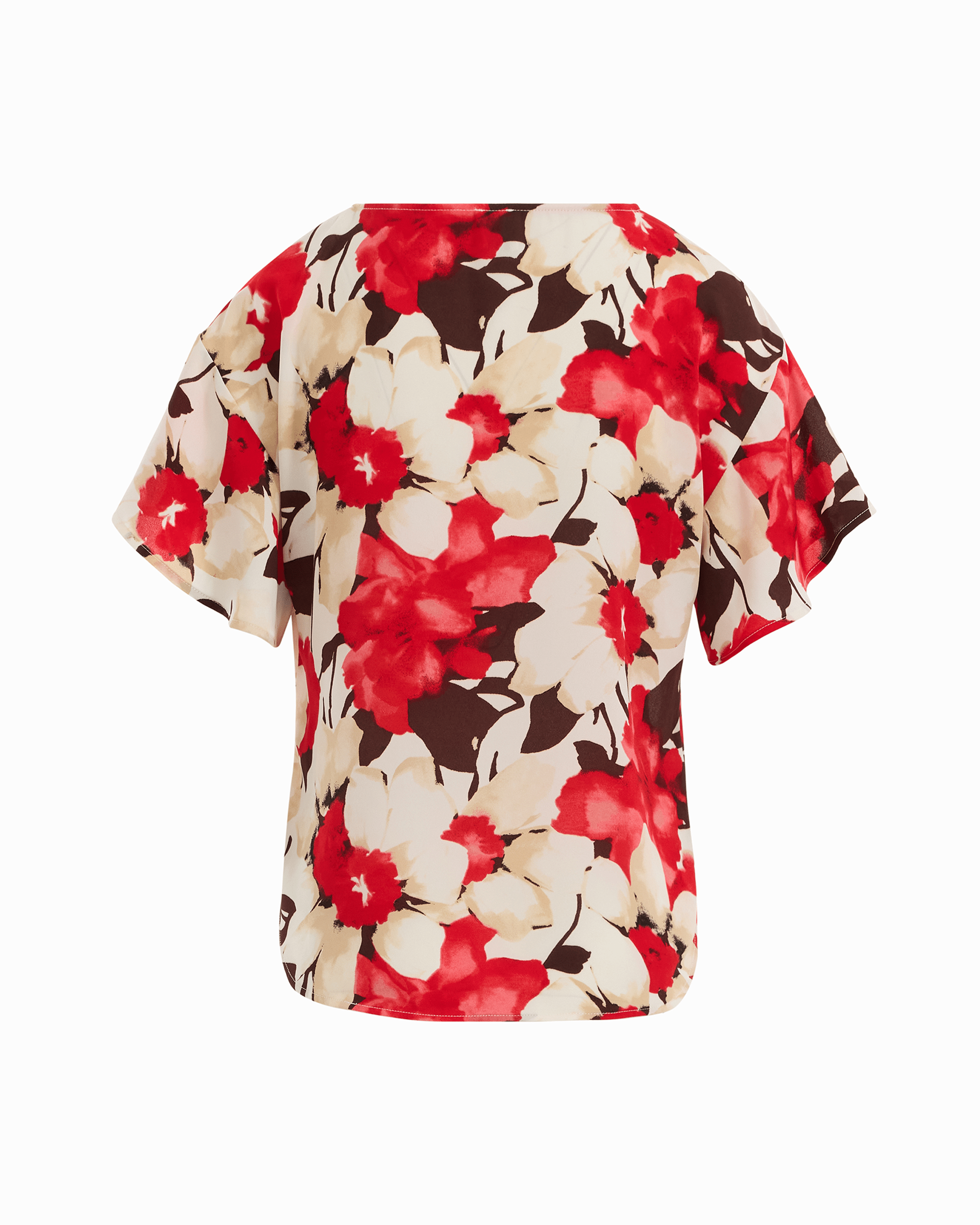 Anne Klein Plus Size Flutter Sleeve Bateau Neck Blouse