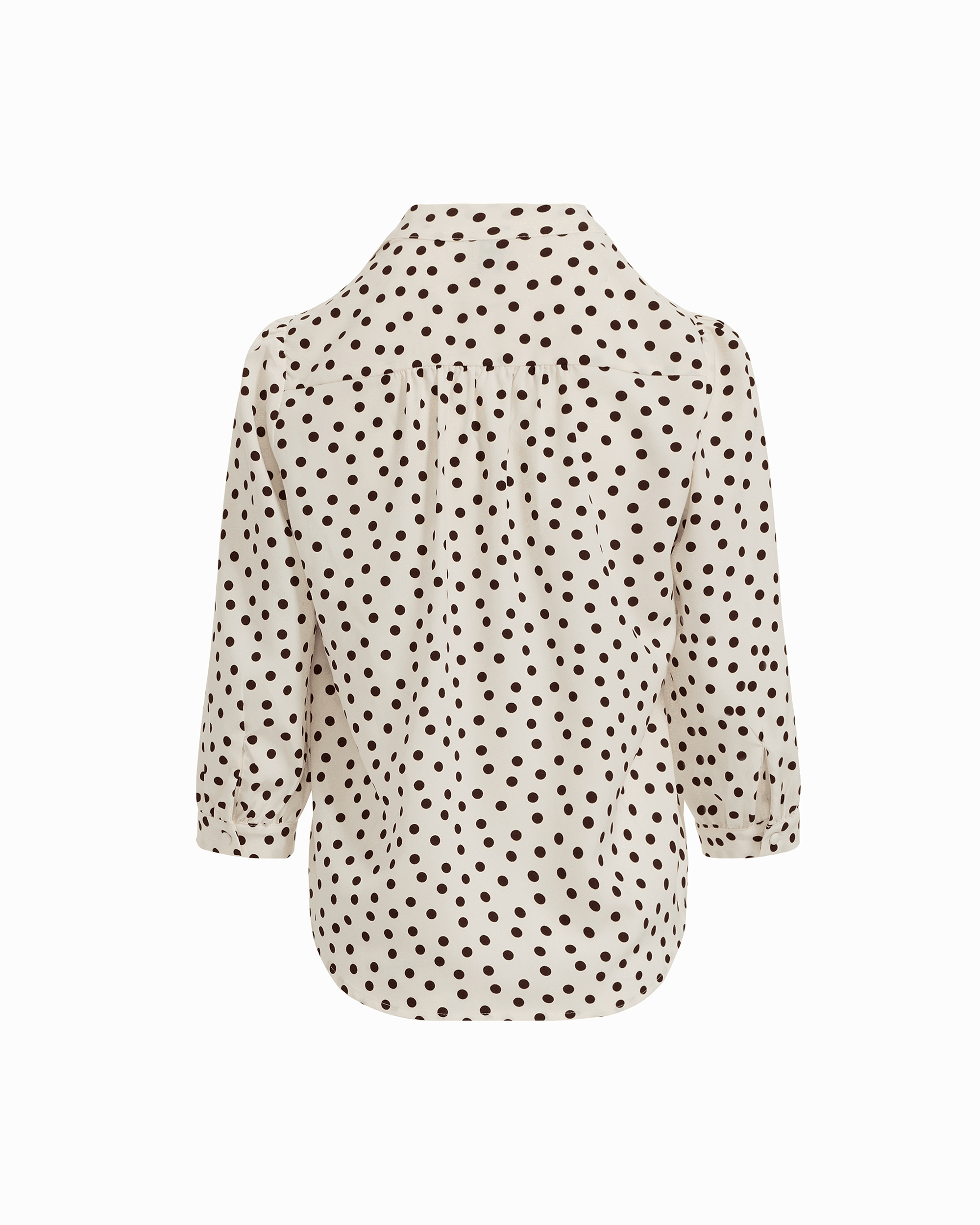 Anne Klein Petite Y-Neck Blouse with Three-Quarter Cuff Sleeves