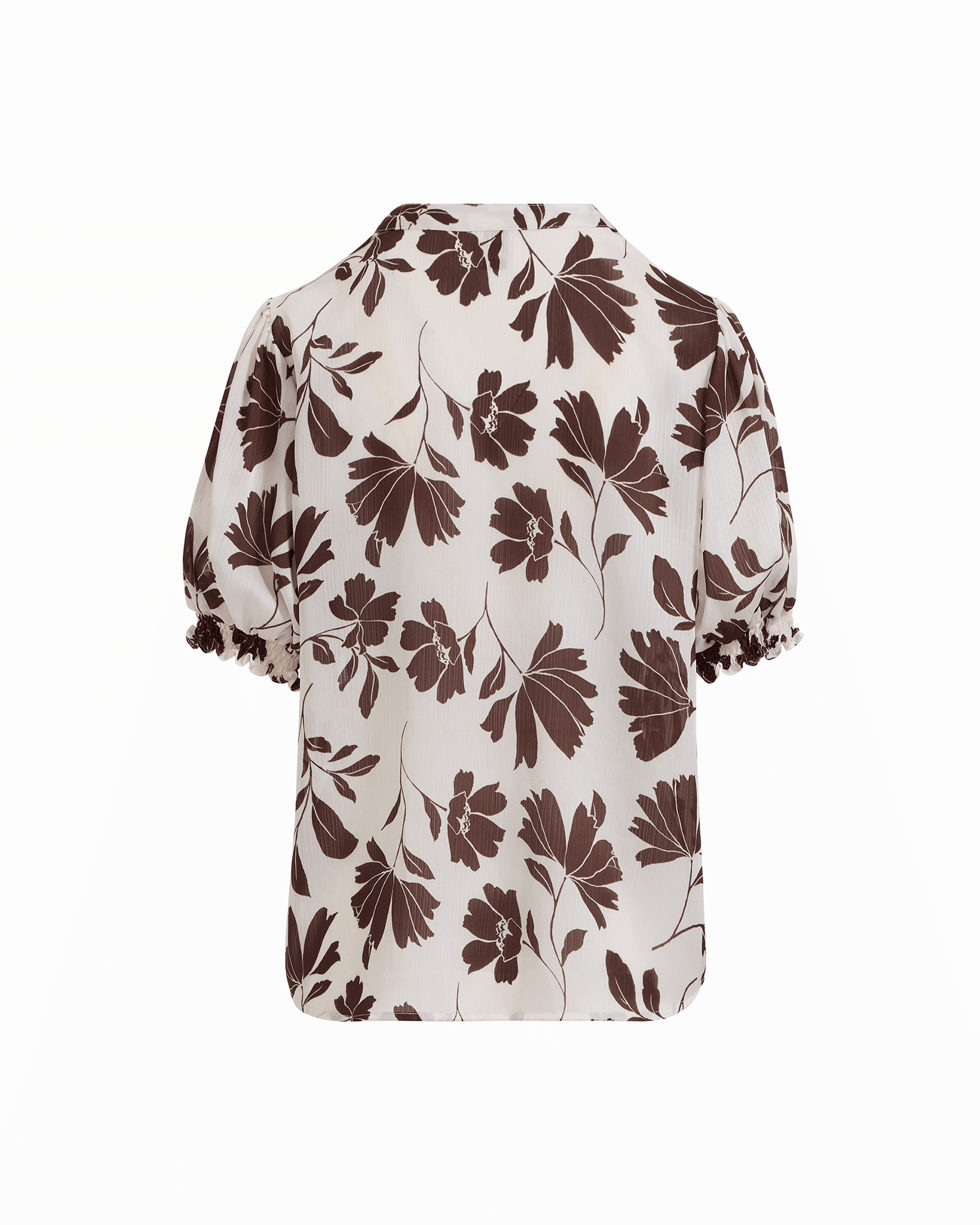 Anne Klein Y-Neck Short Sleeve Blouse with Smocked Cuffs