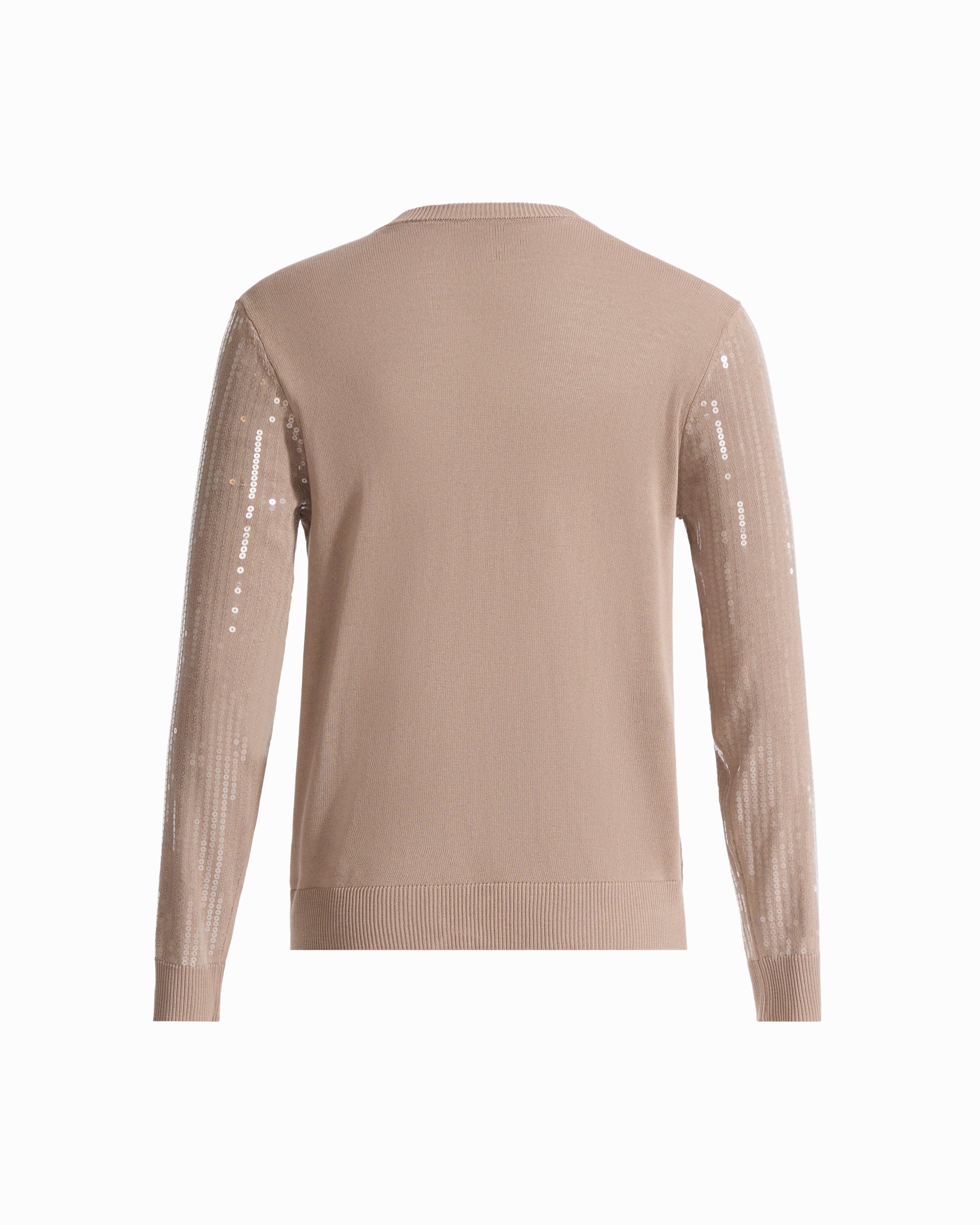 Plus Size Crew Neck Sequin Cardigan