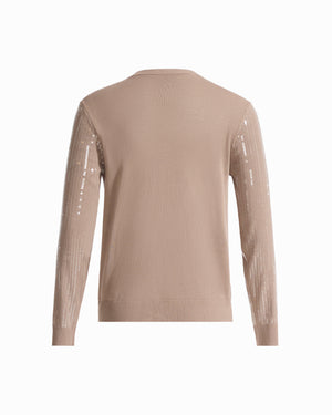 Plus Size Crew Neck Sequin Cardigan