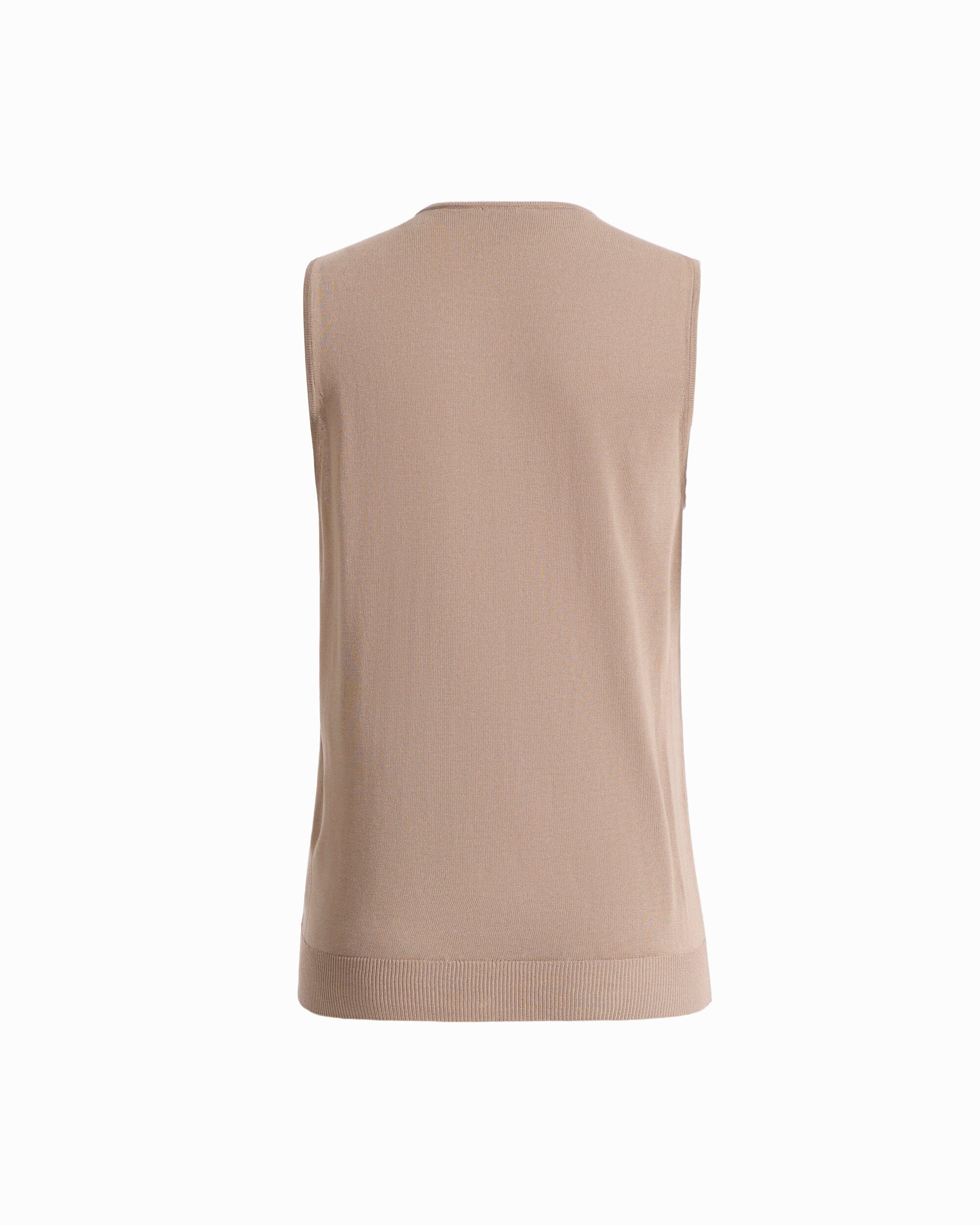 Anne Klein High Crew Neck Sleeveless Sweater With Clear Sequins