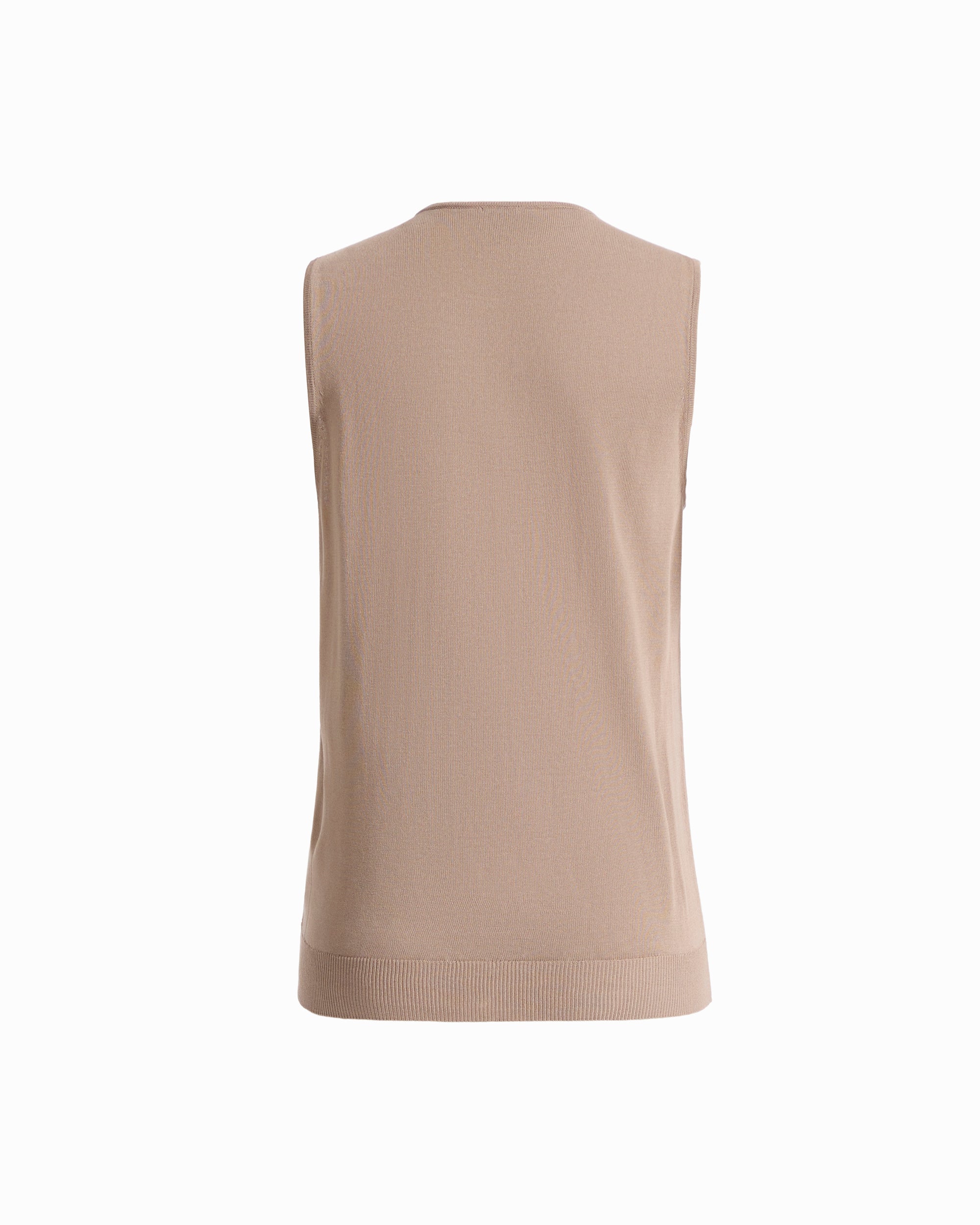 Plus Size High Crew Neck Sleeveless Sweater With Clear Sequins