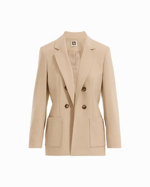 Faux Double-Breasted Jacket With Patch Pockets Apparel & Accessories Kasper