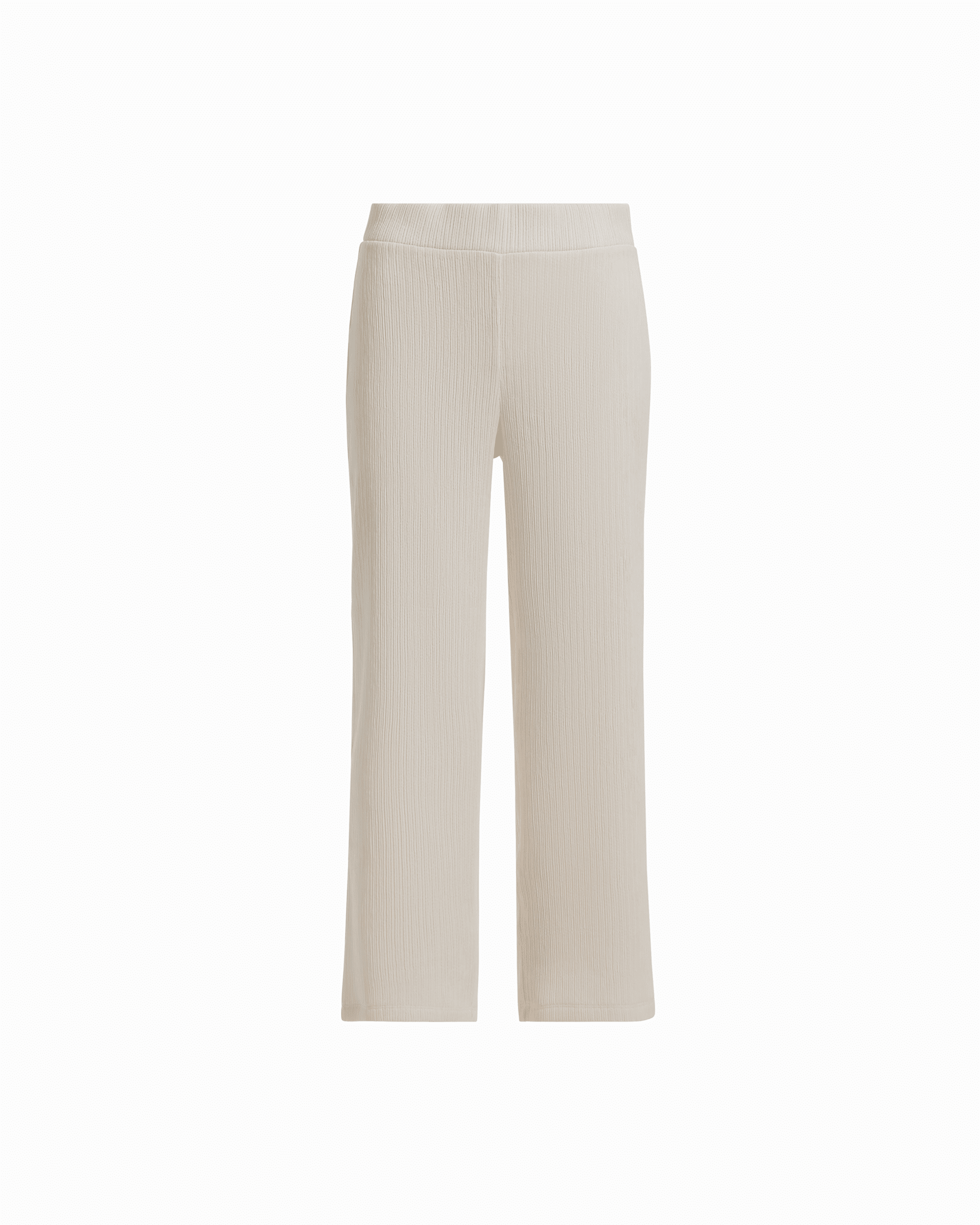 Wide Leg Crop Pull-On Pants with Wide Waistband in WHITE DOVE Wide Leg Crop Pull-On Pants with Wide Waistband in WHITE DOVE