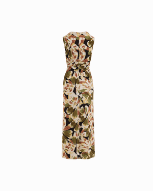 Anne Klein Twist Front V-Neck Sleeveless Maxi Dress