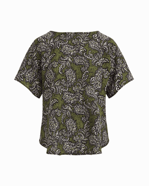 Short Sleeve Bateau Neck Woven Blouse Apparel & Accessories Kasper