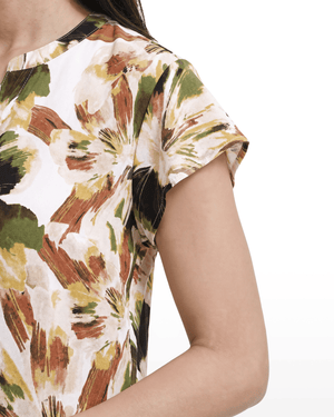 Flutter Sleeve Y-Neck Button Front Blouse Apparel & Accessories Kasper