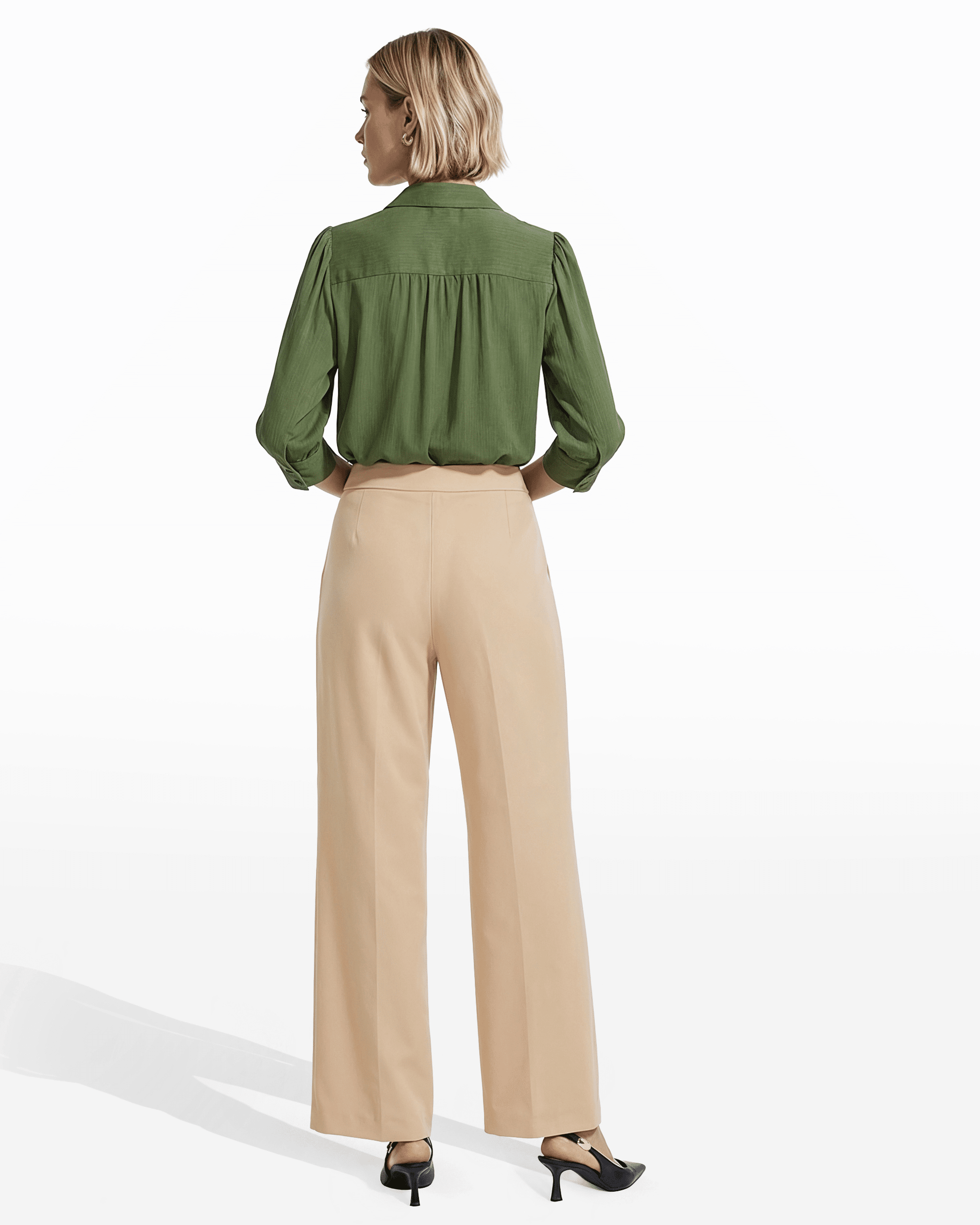 High-Rise Wide Leg Sailor Pull-On Pant Apparel & Accessories Kasper