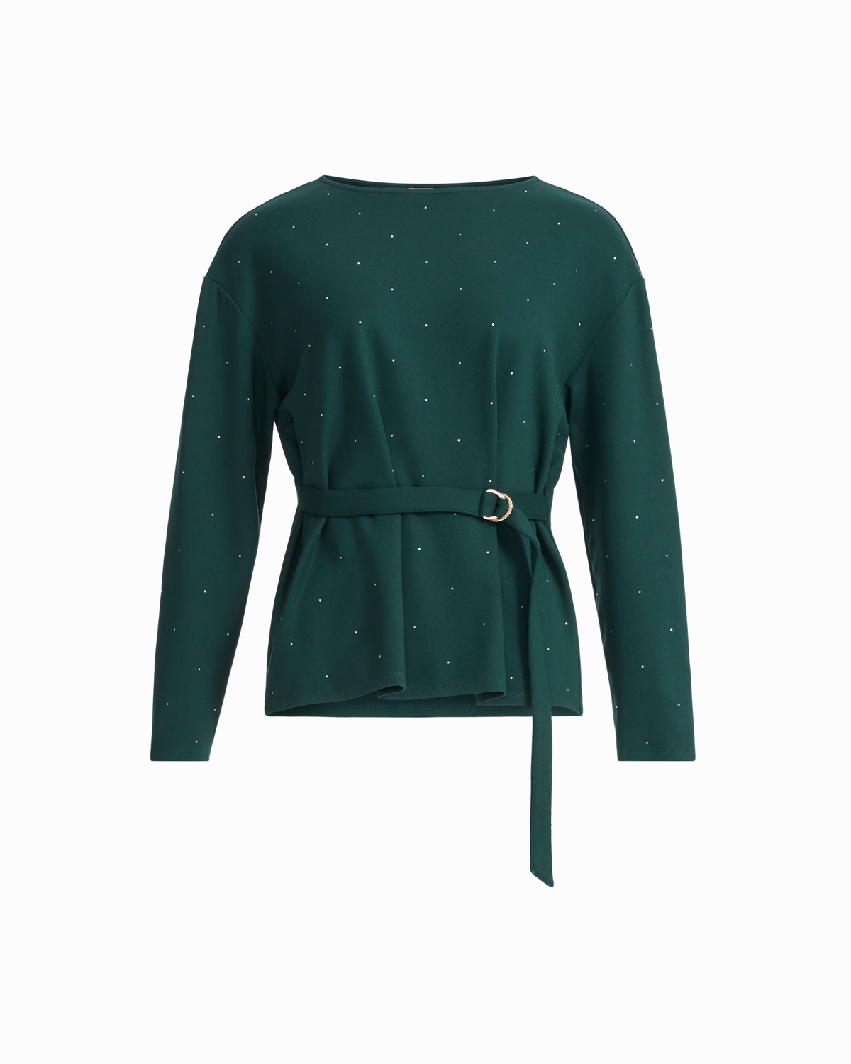 Belted Boat Neck Top