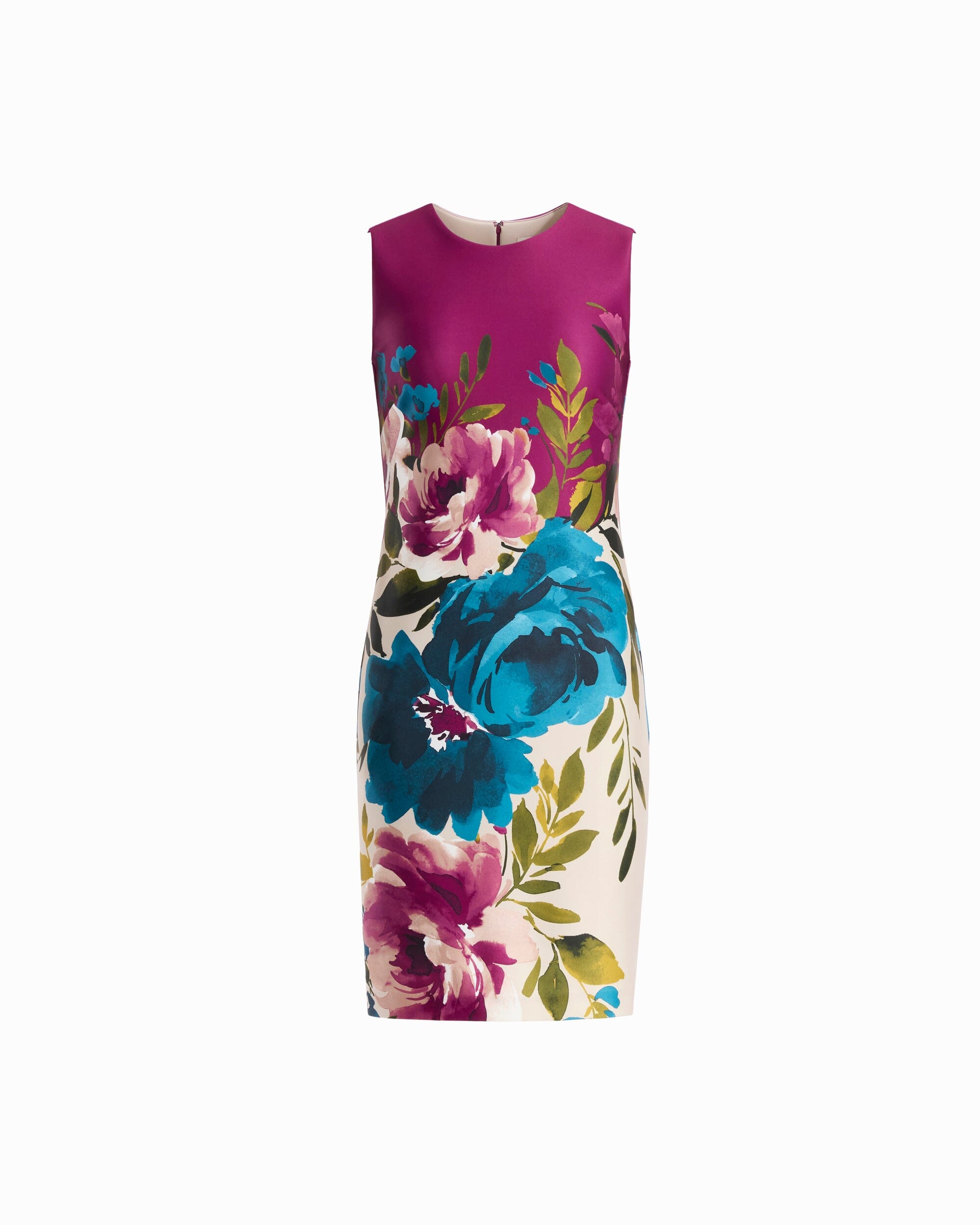 Petite Crew Neck Sheath Dress Dresses Kasper