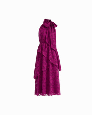 Tie Neck Midi Dress Dresses Kasper
