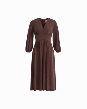 V-Neck Fit & Flare Dress Dresses Kasper