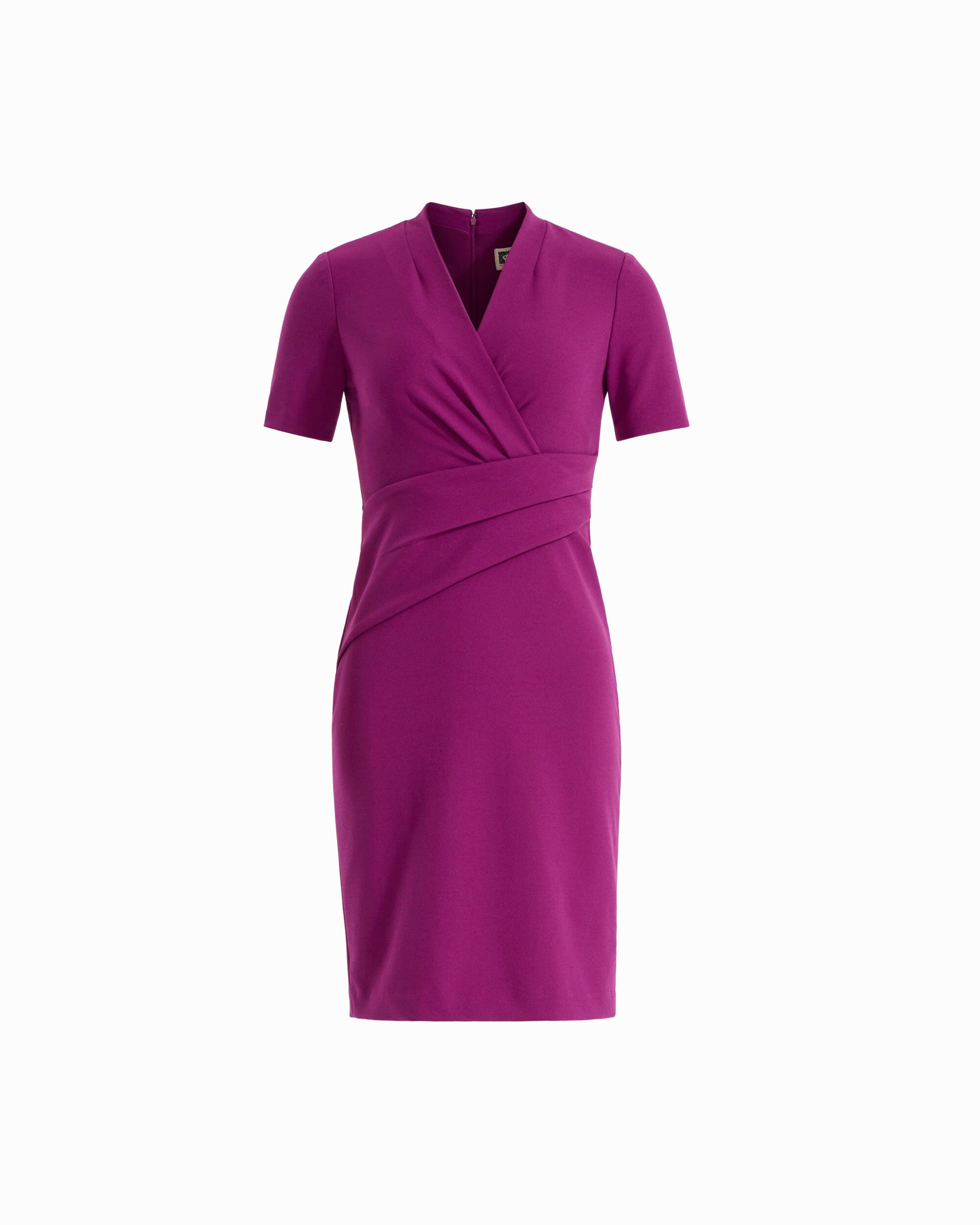 Twist Faux Wrap Short Sleeve Dress Dresses Kasper