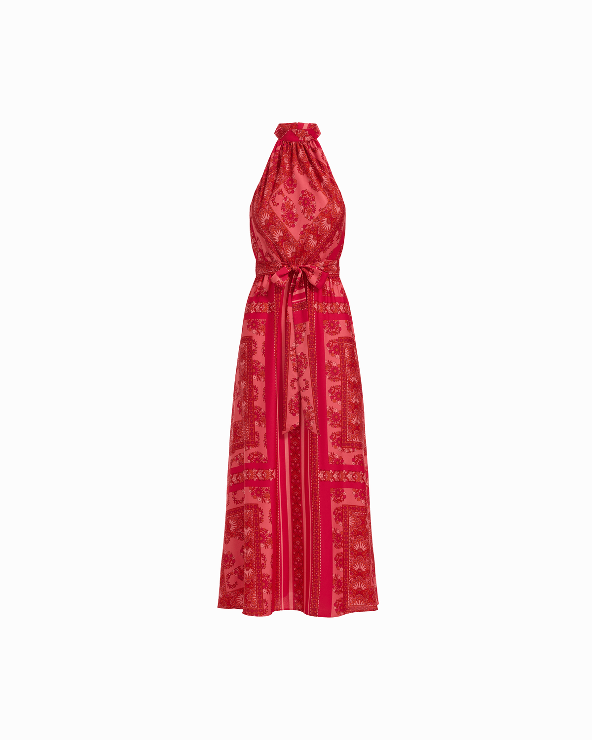 Anne Klein GRENADINE MULTI Halter Neck Sleeveless Maxi Dress