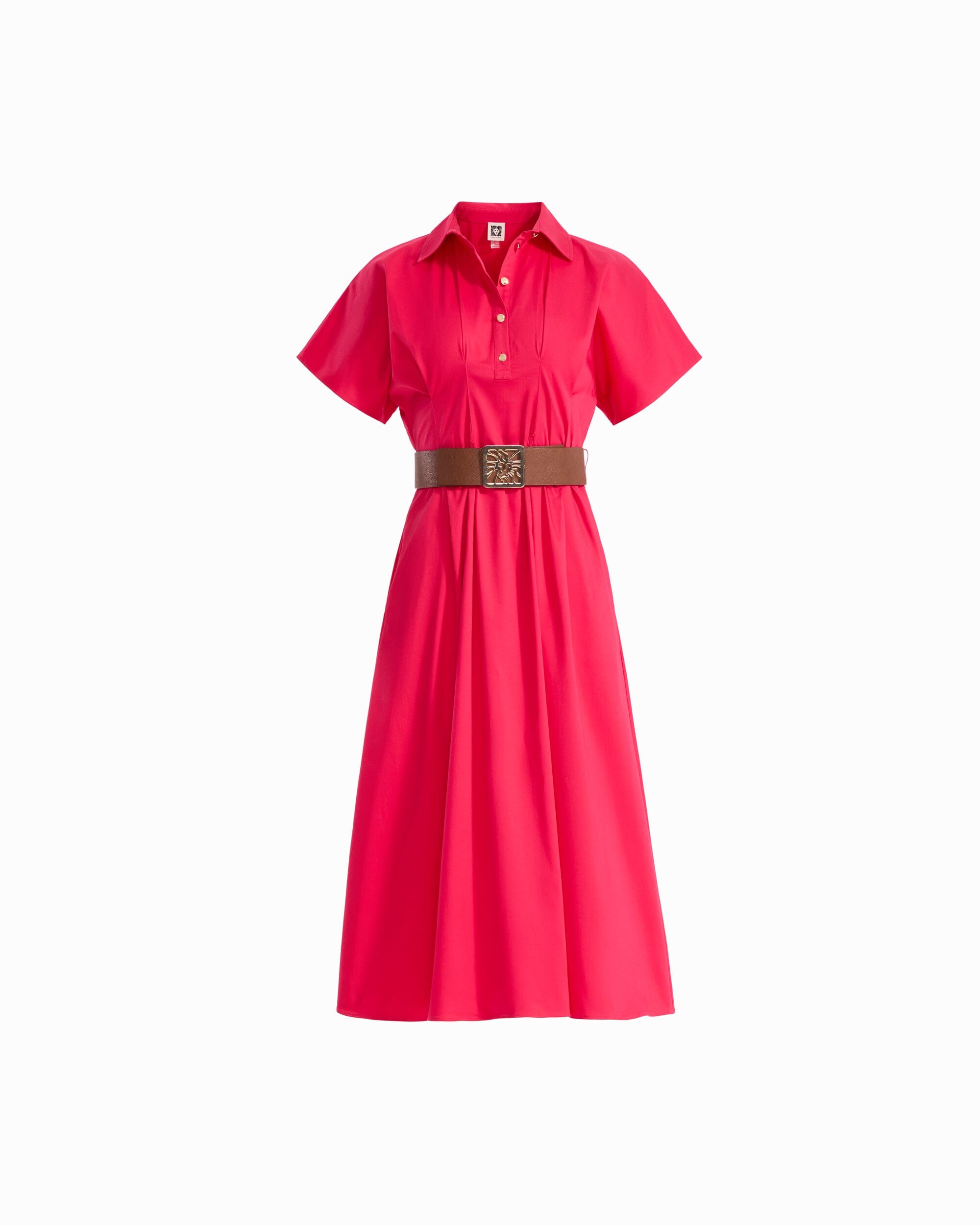 Short Sleeve Collared Shirt Dress Dresses Kasper