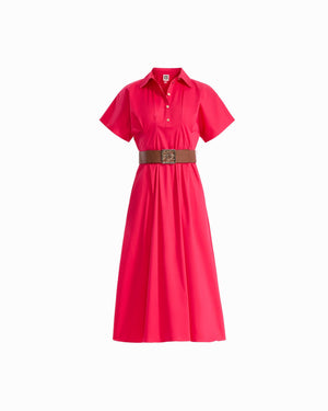 Short Sleeve Collared Shirt Dress Dresses Kasper