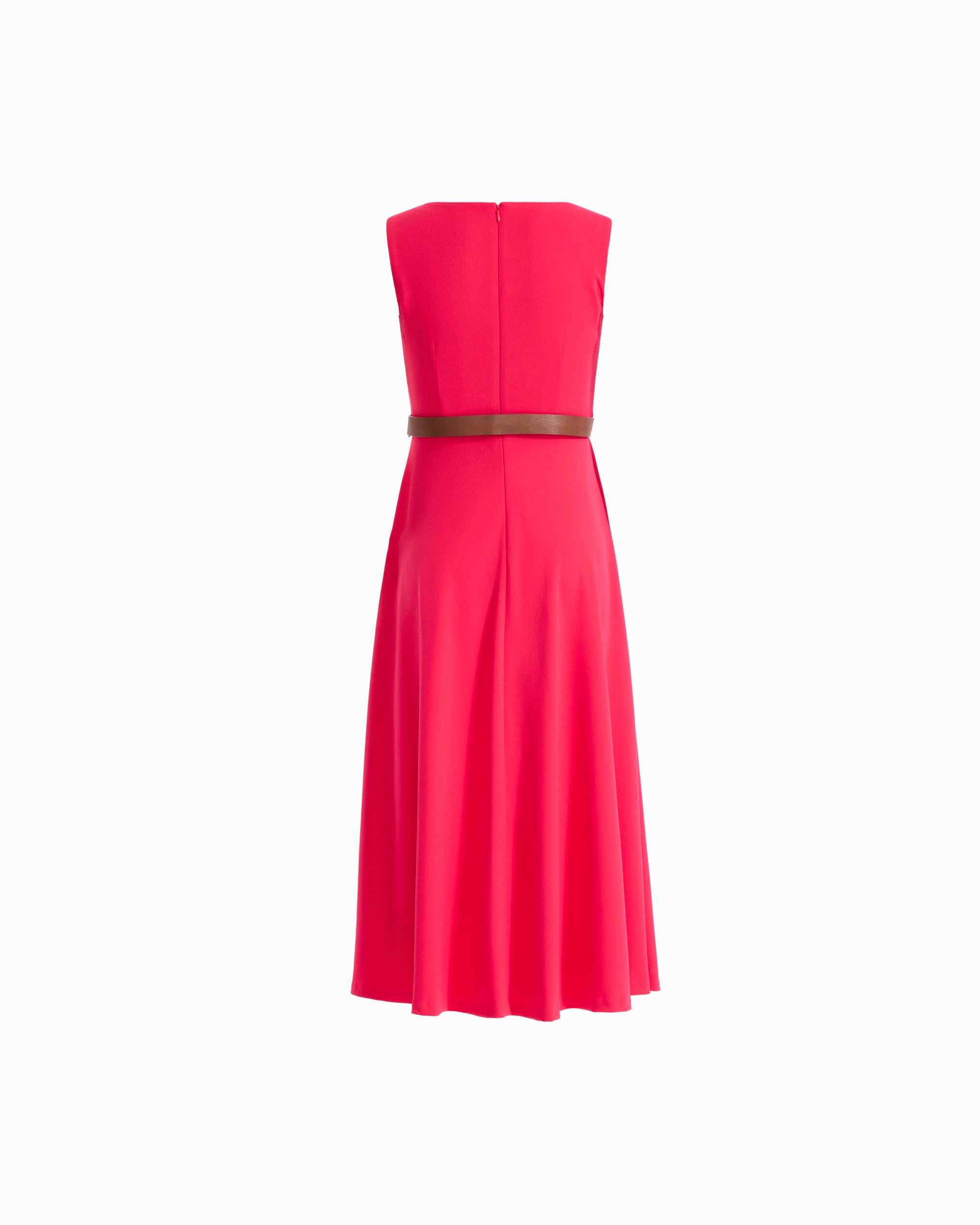 Twist Neckline Fit & Flare Dress