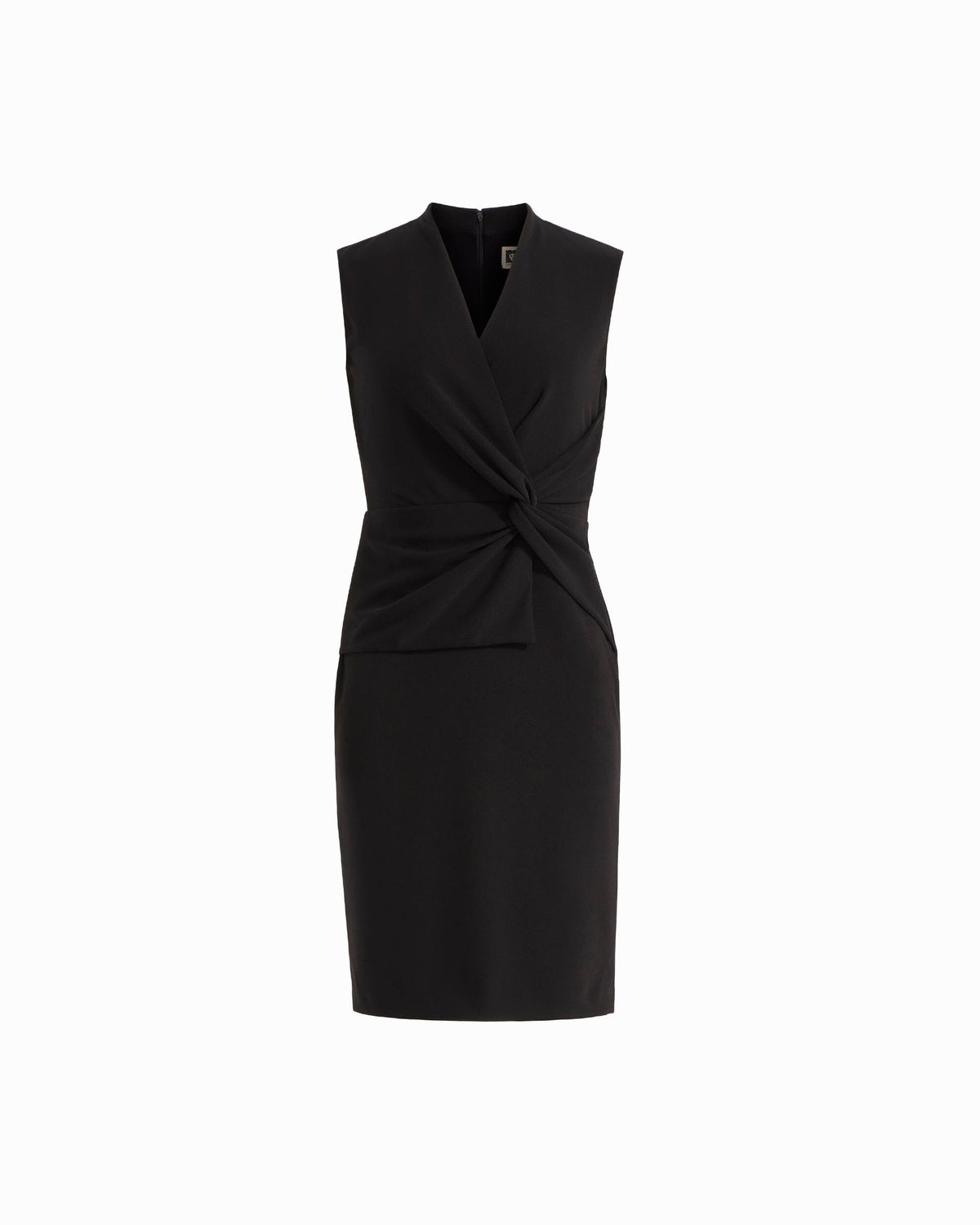 Anne Klein ANNE BLACK V-Neck Twist Sheath Dress