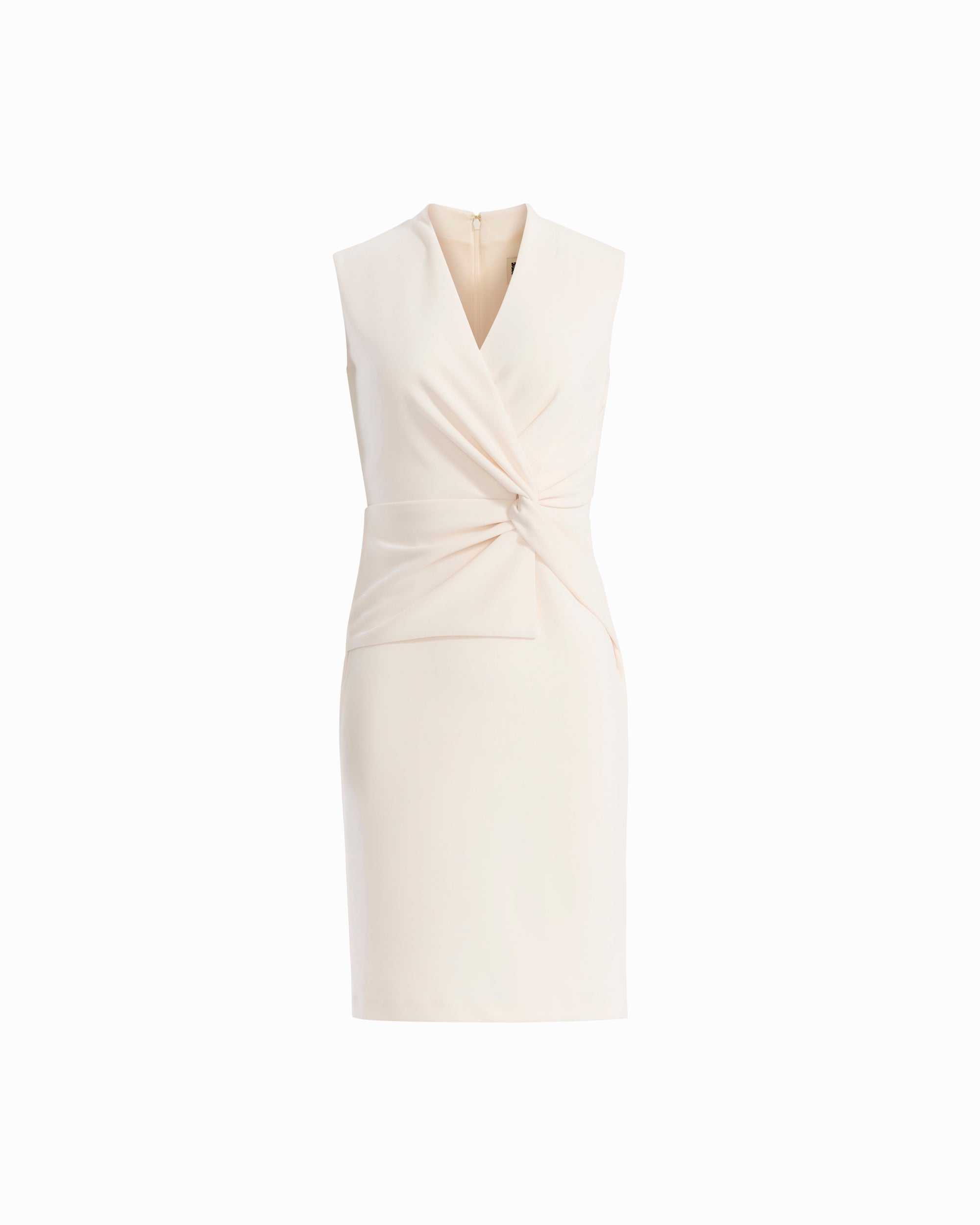 V-Neck Twist Sheath Dress
