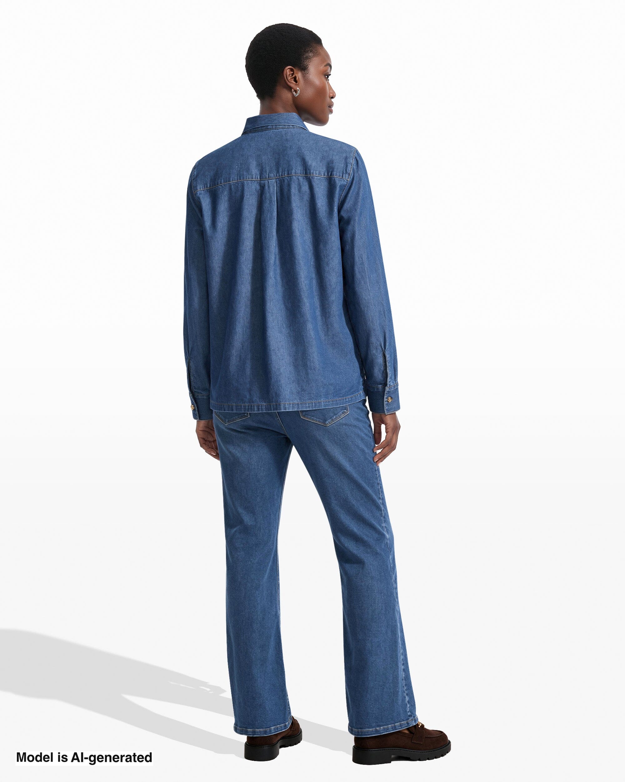 Anne Klein Long Sleeve Button Front Shirt With Tie Neckline
