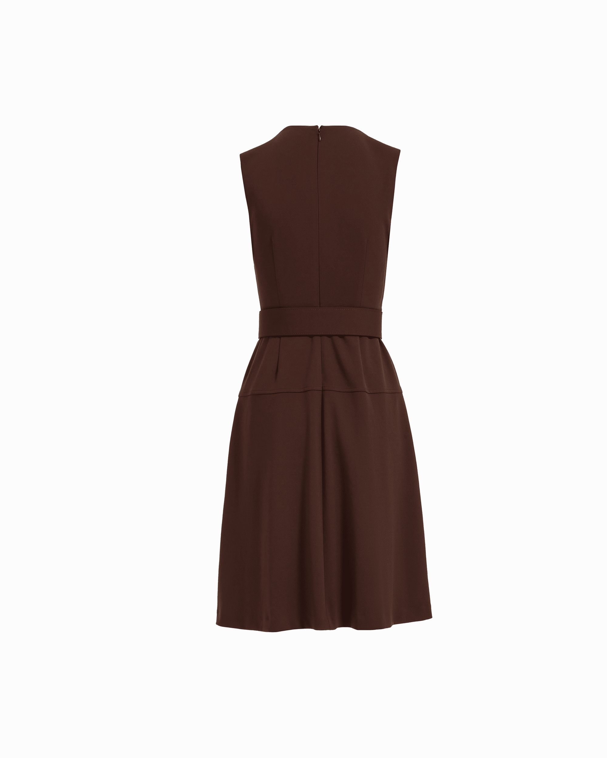 Anne Klein Diagonal Print Sleeveless Fit and Flare Crew Neck Dress