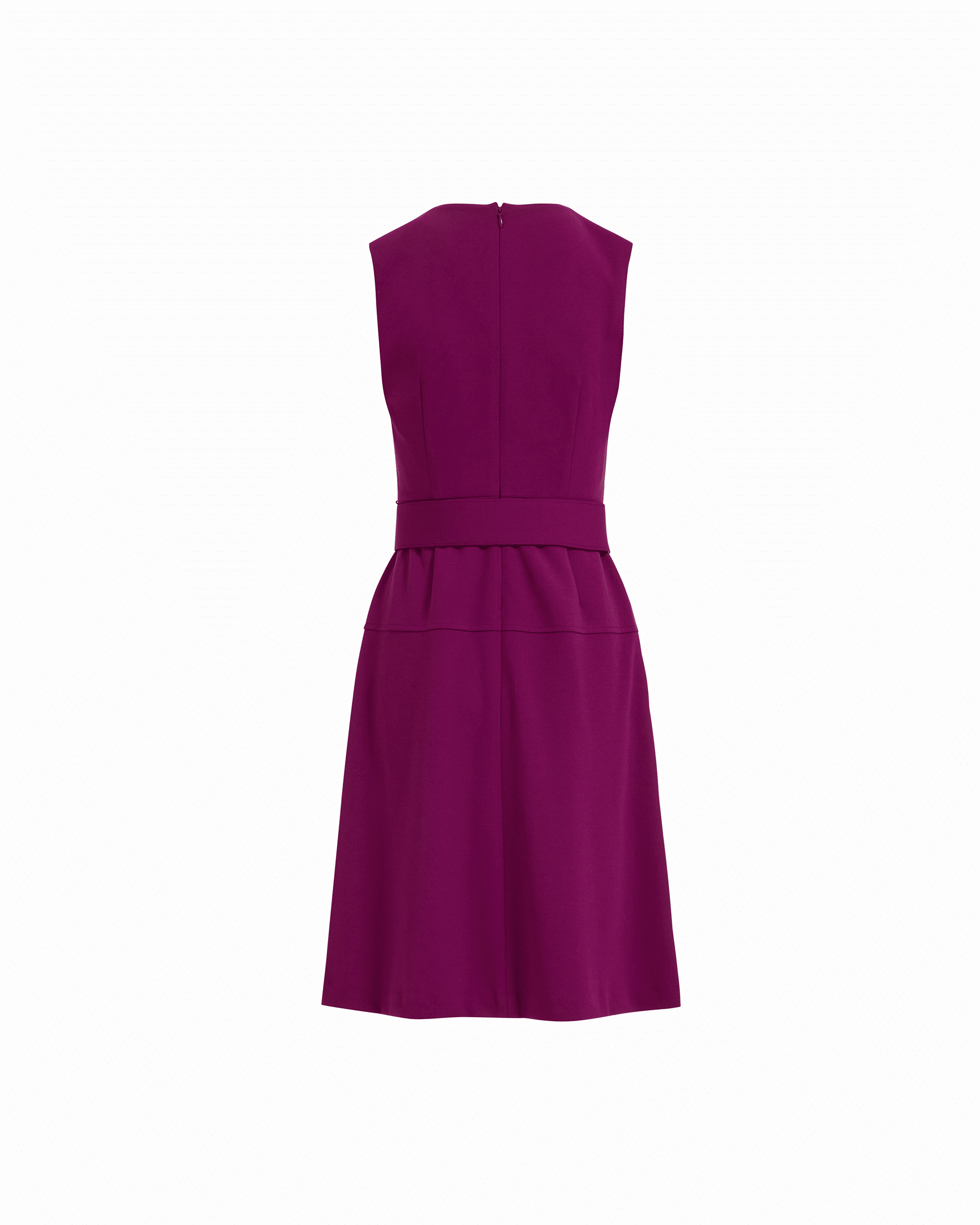 Anne Klein Diagonal Print Sleeveless Fit and Flare Crew Neck Dress
