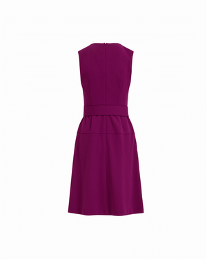 Anne Klein Diagonal Print Sleeveless Fit and Flare Crew Neck Dress
