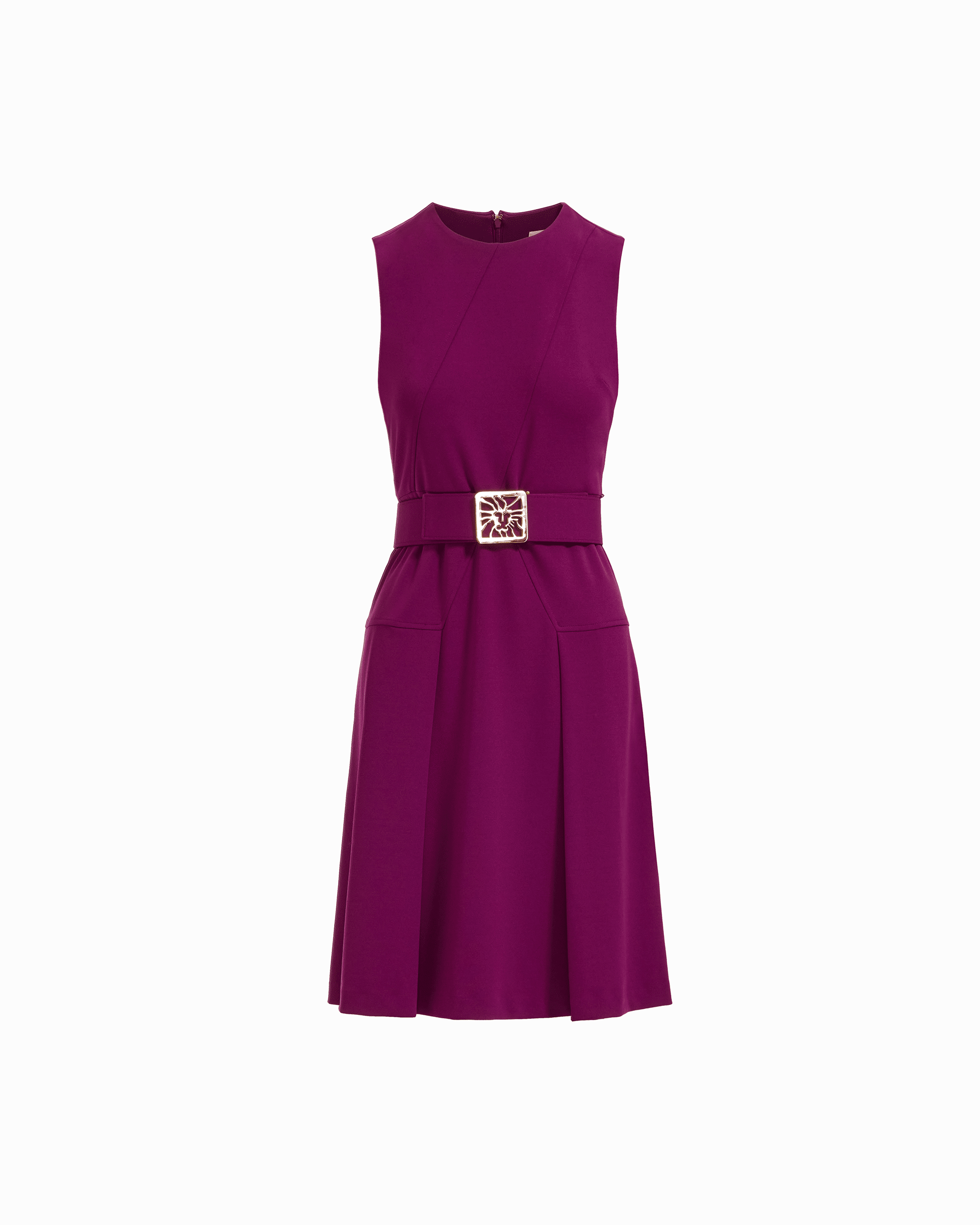 Anne Klein Belted Panel Jewel Neck Dress in BEET at Nordstrom, Size 2 Anne Klein Belted Panel Jewel Neck Dress in BEET at Nordstrom, Size 2