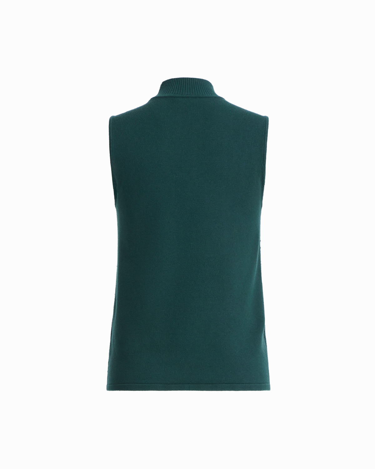 Sleeveless Mock Neck Heatset Sweater