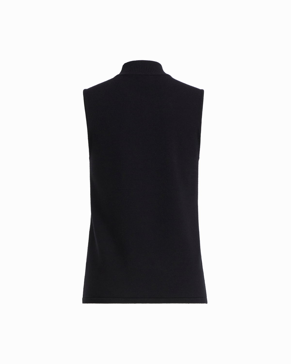 Sleeveless Mock Neck Heatset Sweater