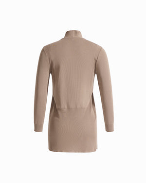Plus Size Long Sleeve Open Cardigan with Front Pockets