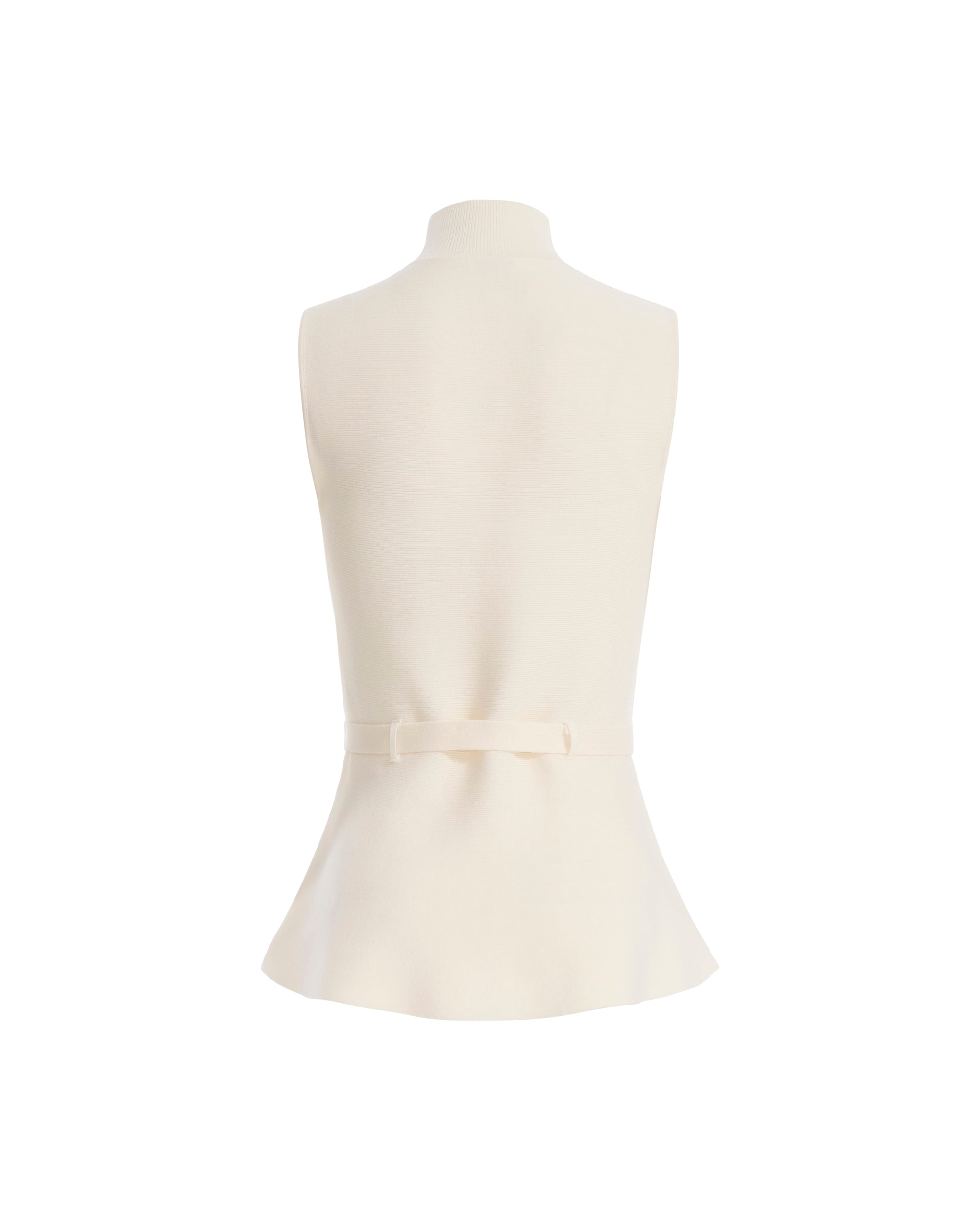 Mock Neck Peplum Sweater Tank