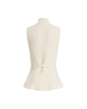 Mock Neck Peplum Sweater Tank