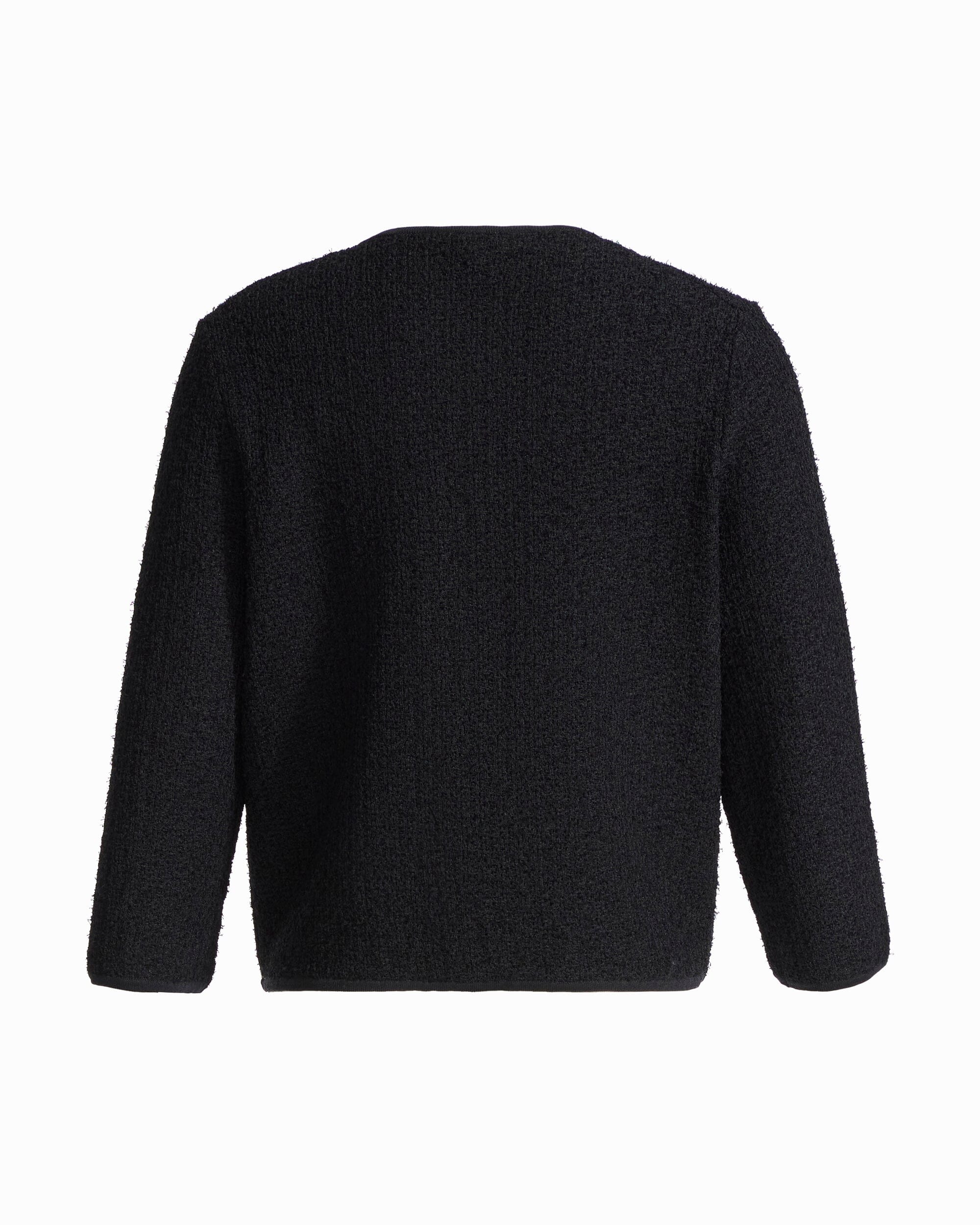 Anne Klein Eyelash Texture Yarn Button-Front Cardigan Sweater