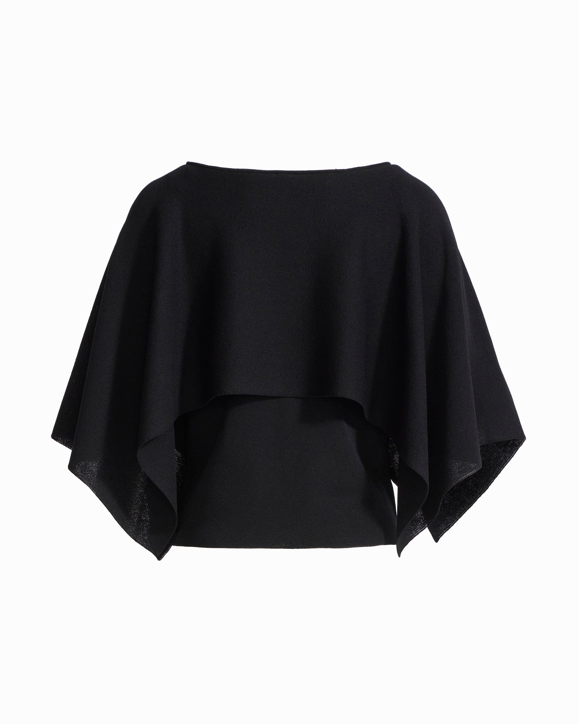 Anne Klein Boat Neck Cape Long Sleeve Sweater