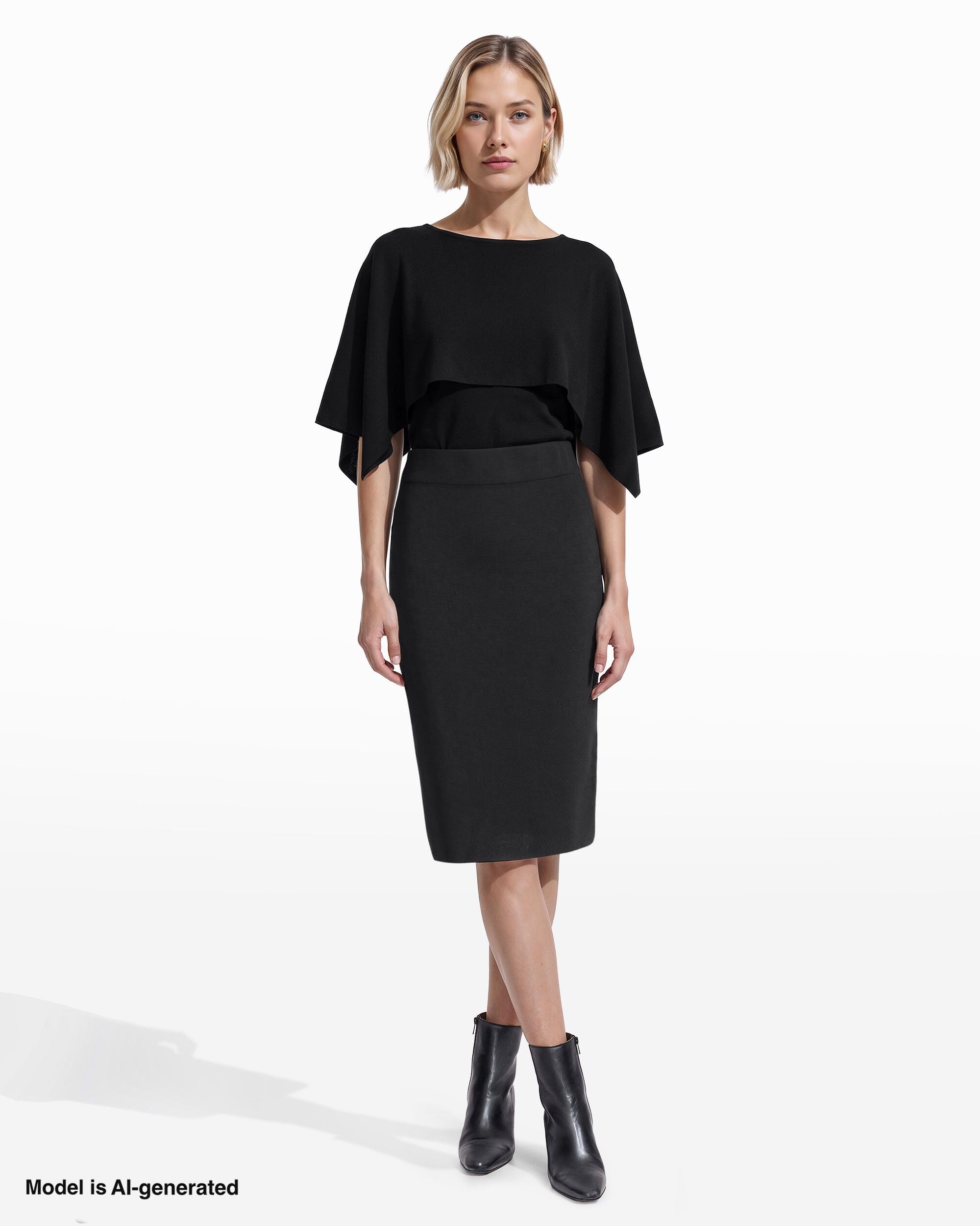 Anne Klein Straight Stitch Sweater Skirt