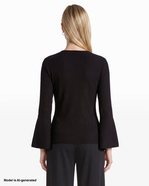 Anne Klein Ruffle Sleeve Wrap Top