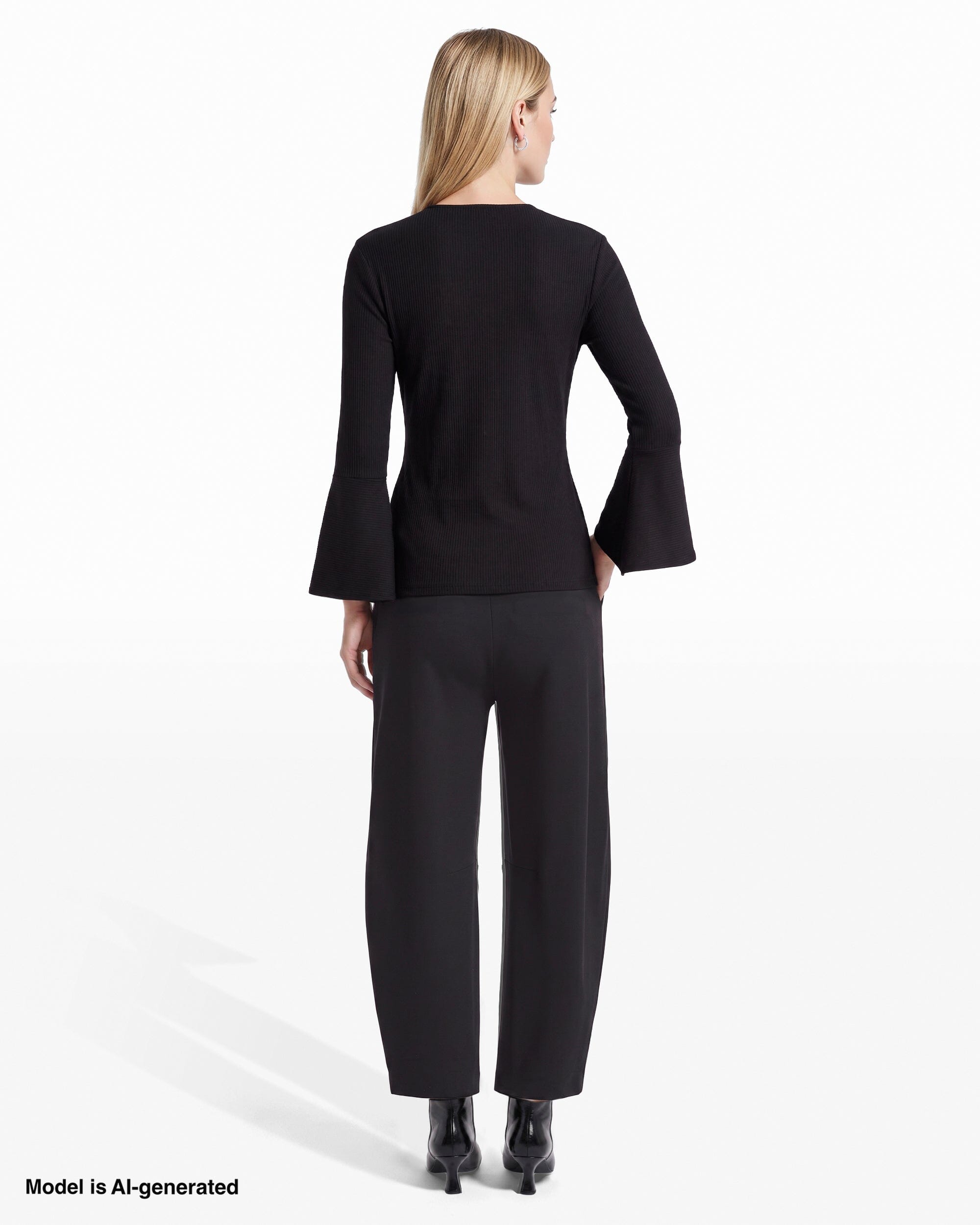 Anne Klein Ruffle Sleeve Wrap Top